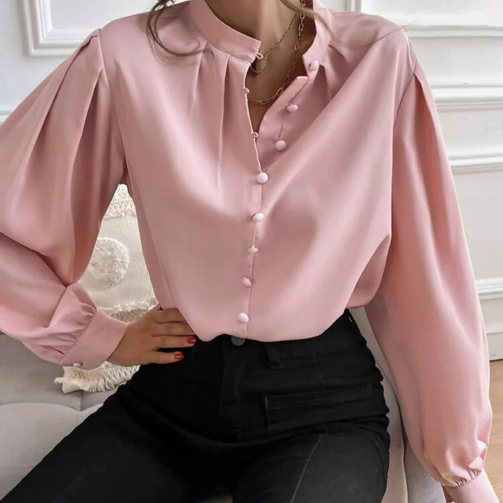 Emma | elegante gebloemde damesblouse met omslagkraag