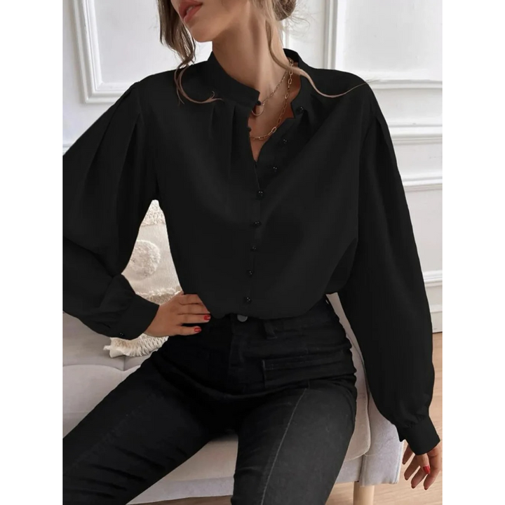 Emma | elegante gebloemde damesblouse met omslagkraag