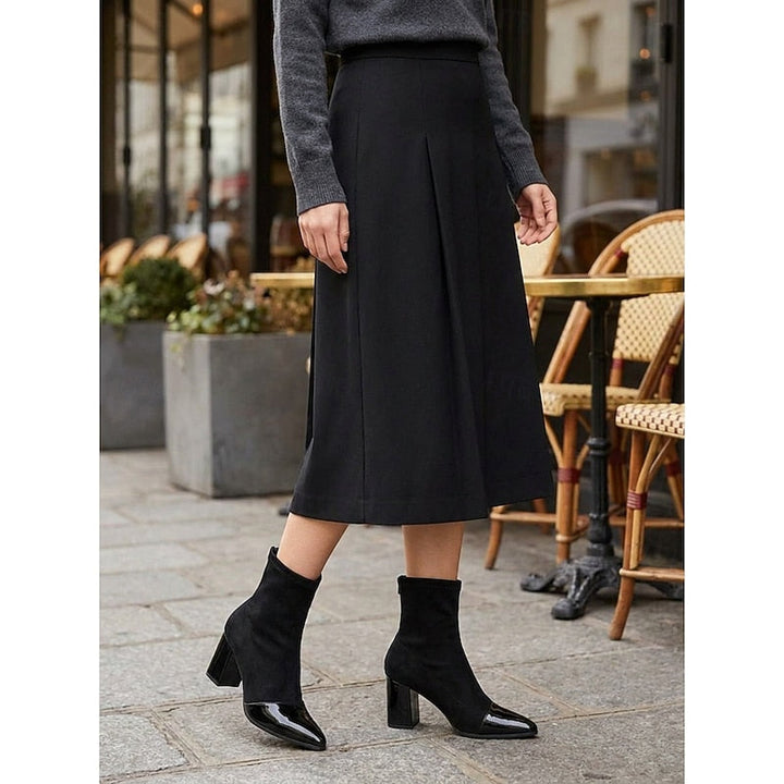 Beatrix | Cap-Toe Chunky Heel Enkellaarsjes