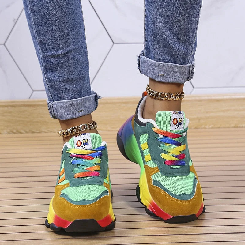Eva | Comfortabele meerkleurige sneakers