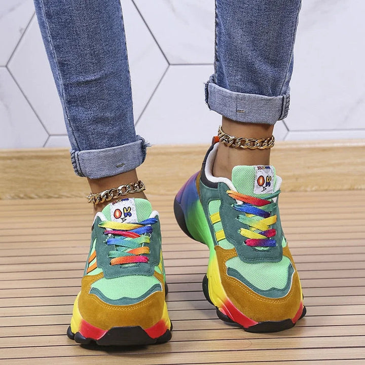 Eva | Comfortabele meerkleurige sneakers