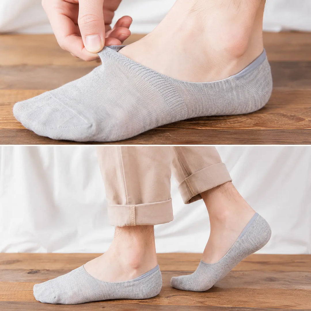 Ademende Lage Katoenen Antislip Sokken
