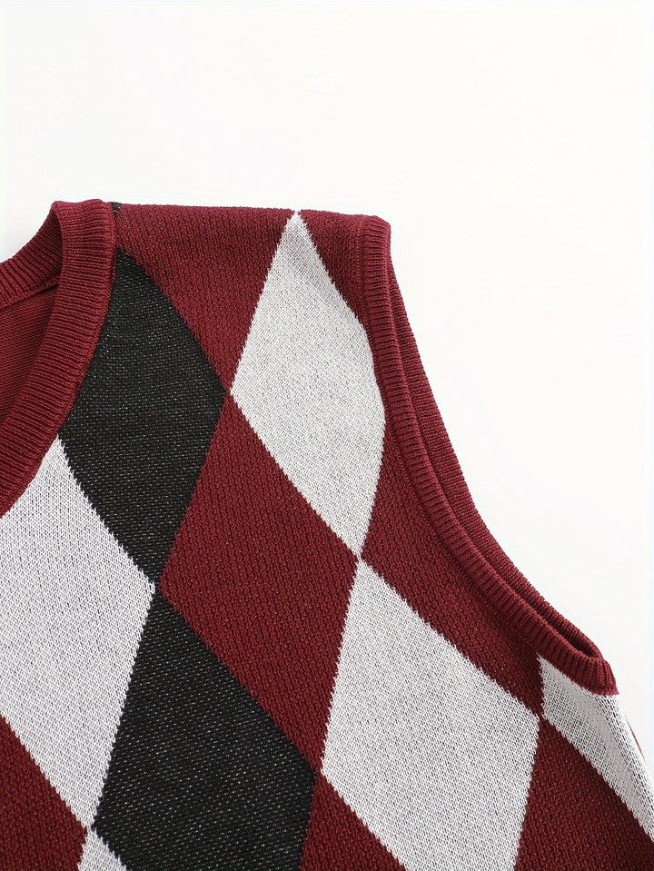 Chandler | Klassieke Argyle Sweater Vest