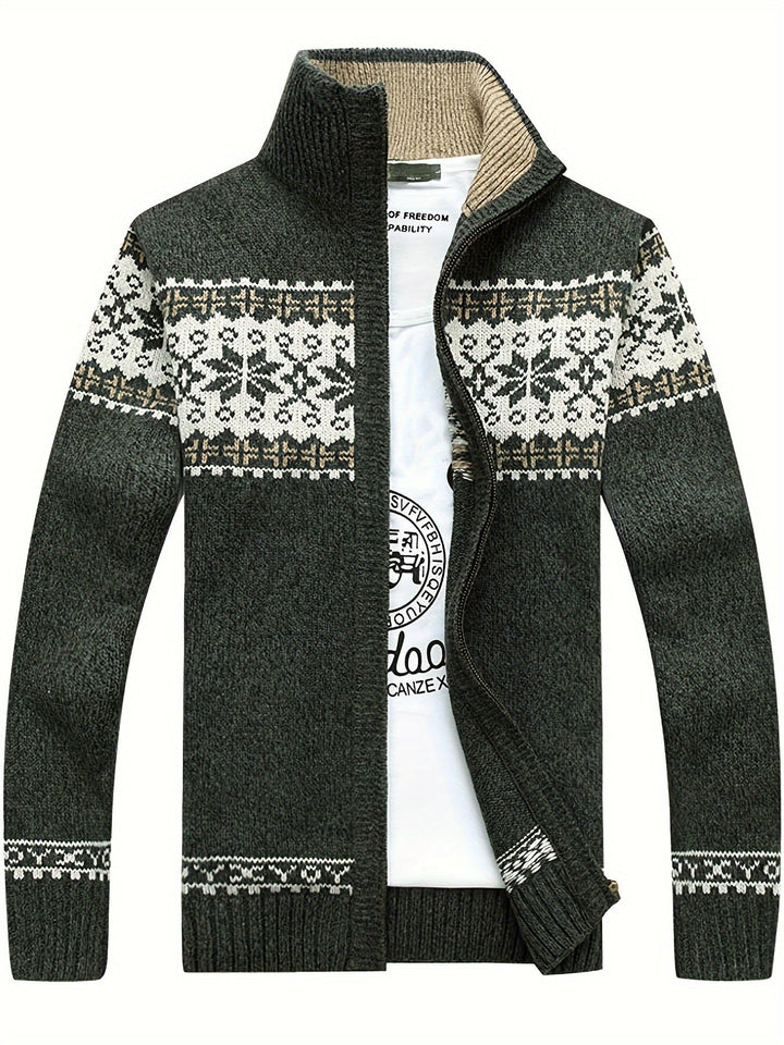 Casual Knit Cardigan Geometrisch Patroon - Regular Fit - Vintagio - VG 63 - Essential in Meerdere Kleuren