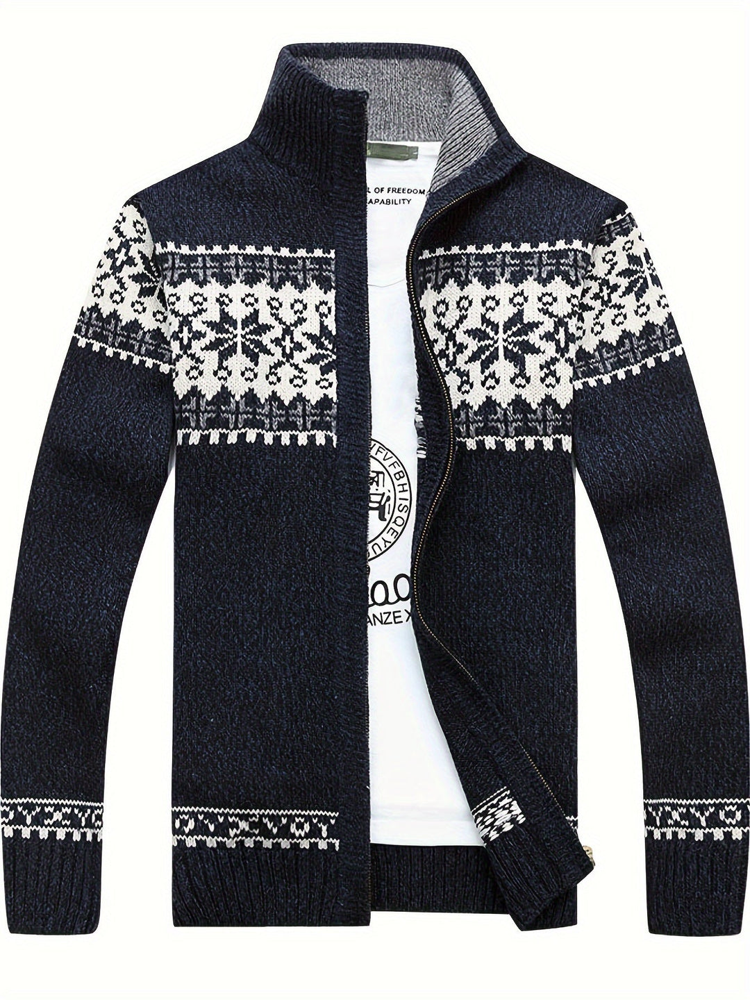 Casual Knit Cardigan Geometrisch Patroon - Regular Fit - Vintagio - VG 63 - Essential in Meerdere Kleuren