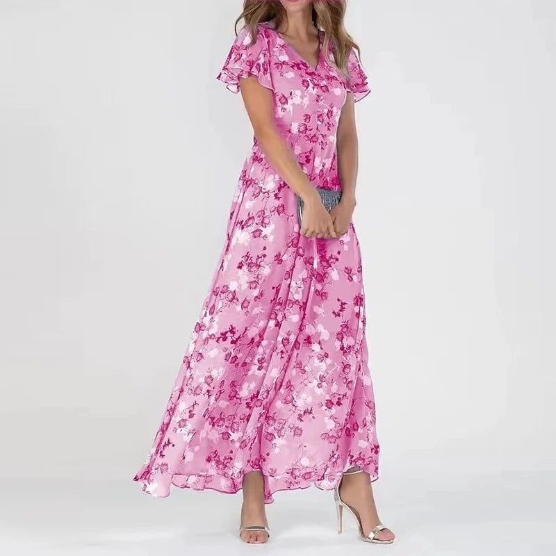 Glamoureuze Maxi Jurk Met Buikbedekking Voor Dames