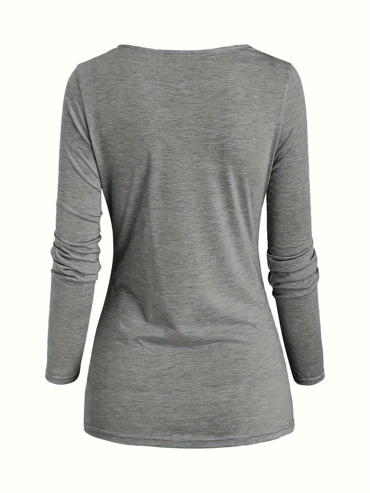Femke | Casual gebreide top met col en ruches