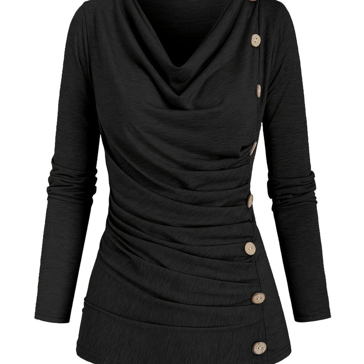 Femke | Casual gebreide top met col en ruches