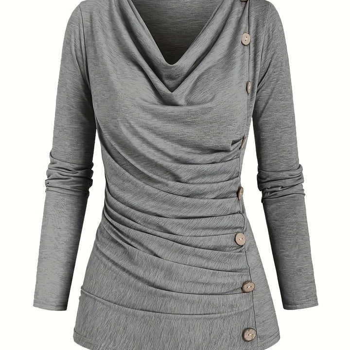 Femke | Casual gebreide top met col en ruches