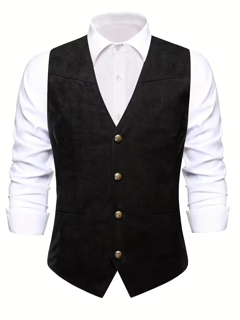 Gilet met V-hals en knopen