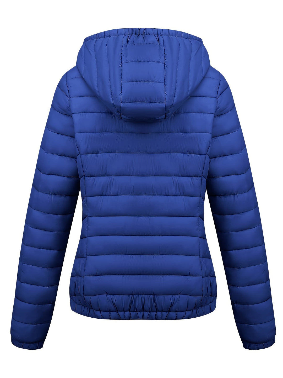 Fien | Geritste hoodie puffy jas met schuine zakken