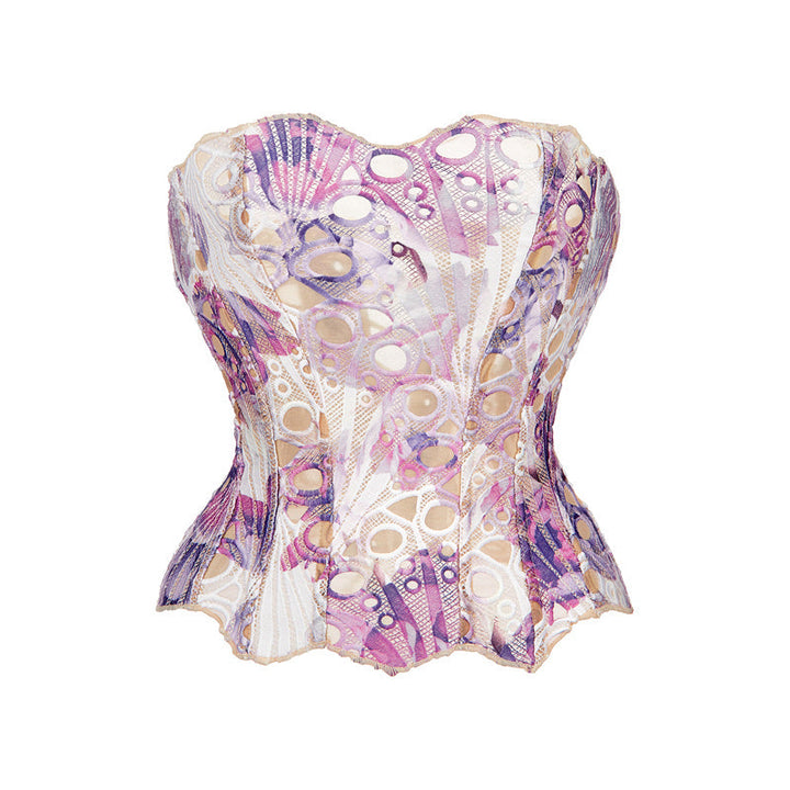 Kanten Corset Top Met Strapless Pasvorm Voor Dames