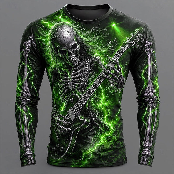 Ronan | Skelet Gitaar Halloween Lange Mouwen Shirt