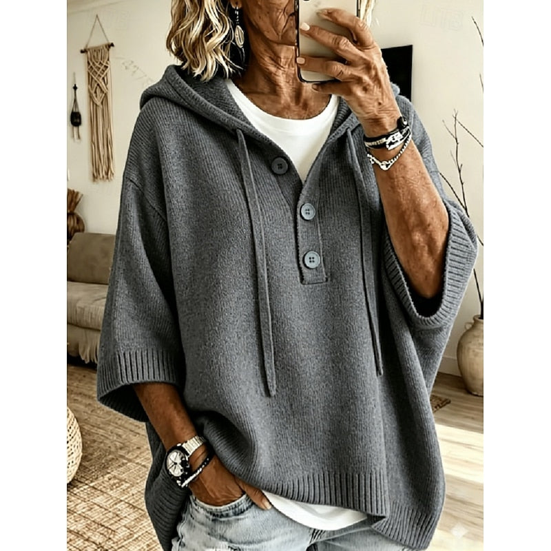 Brooklyn | Ontspannen Gebreide Hoodie Sweater