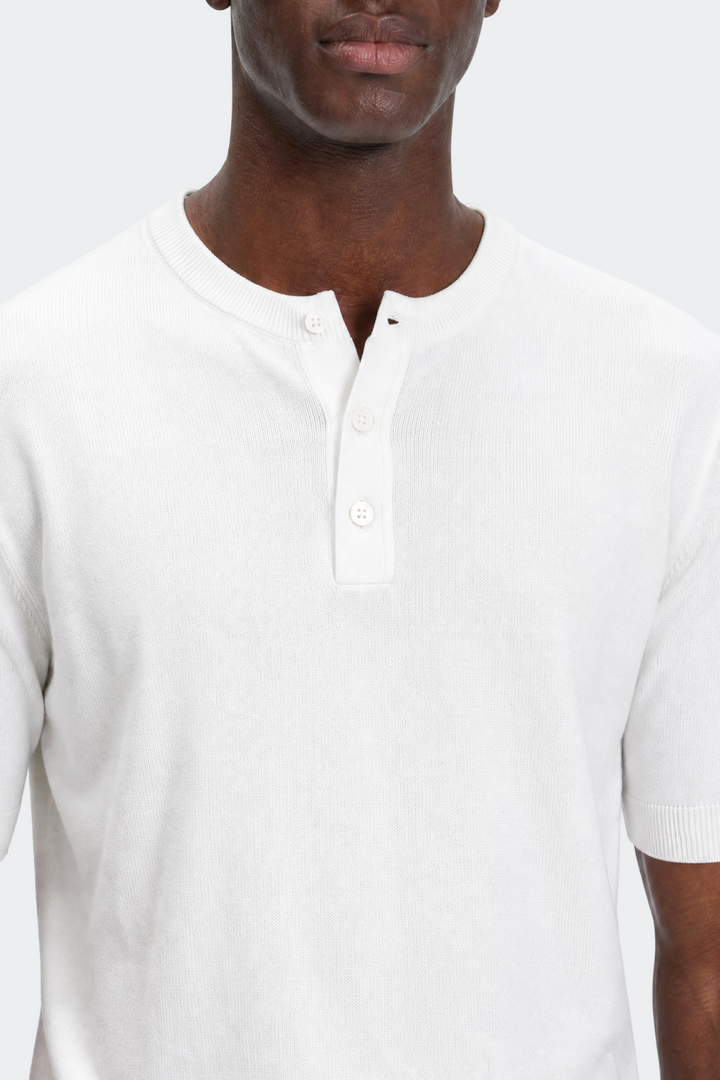 Henley T-shirt Korte Mouwen Heren Casual