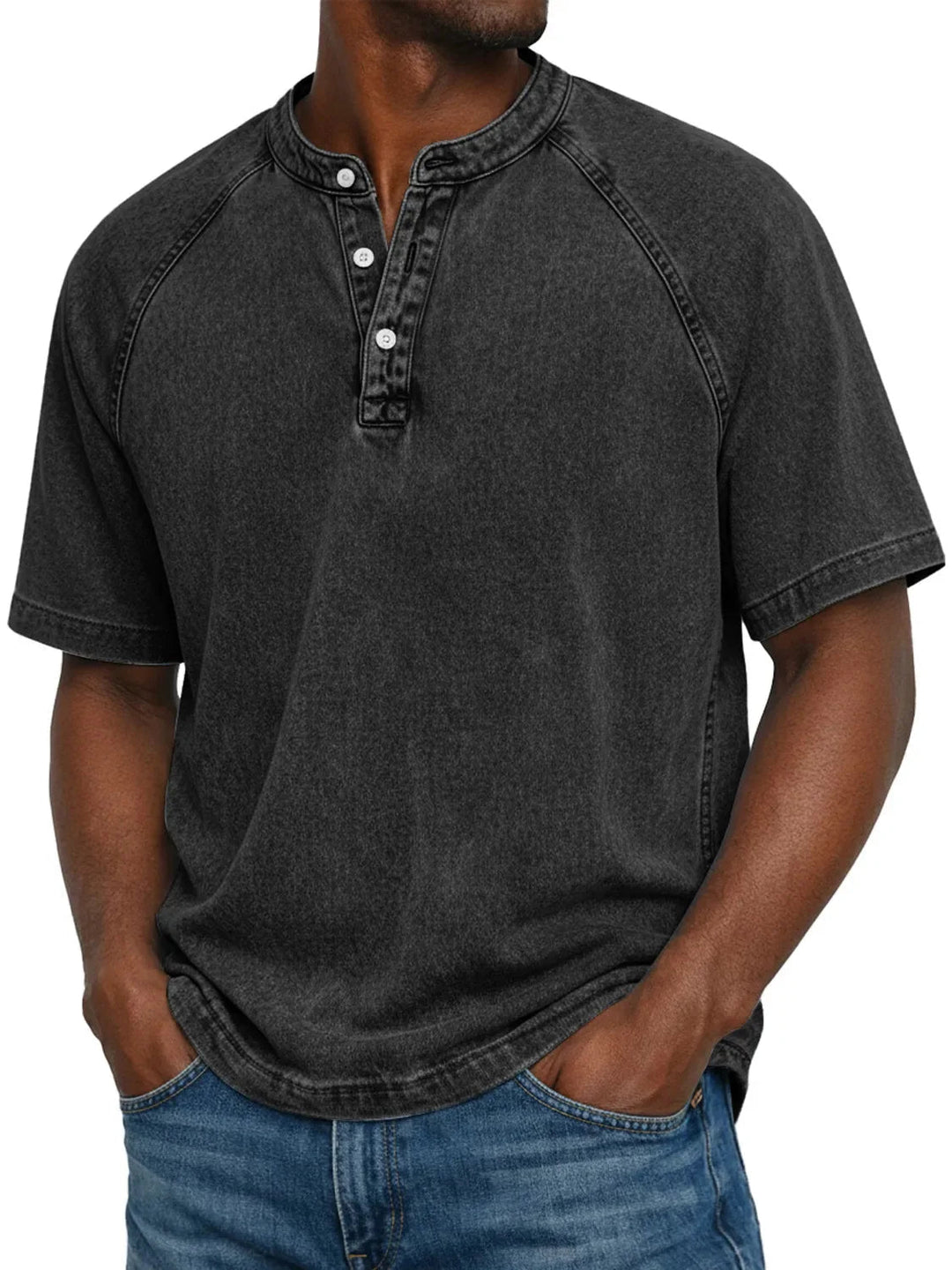 Herenshirt Met Knopen Korte Mouwen Casual
