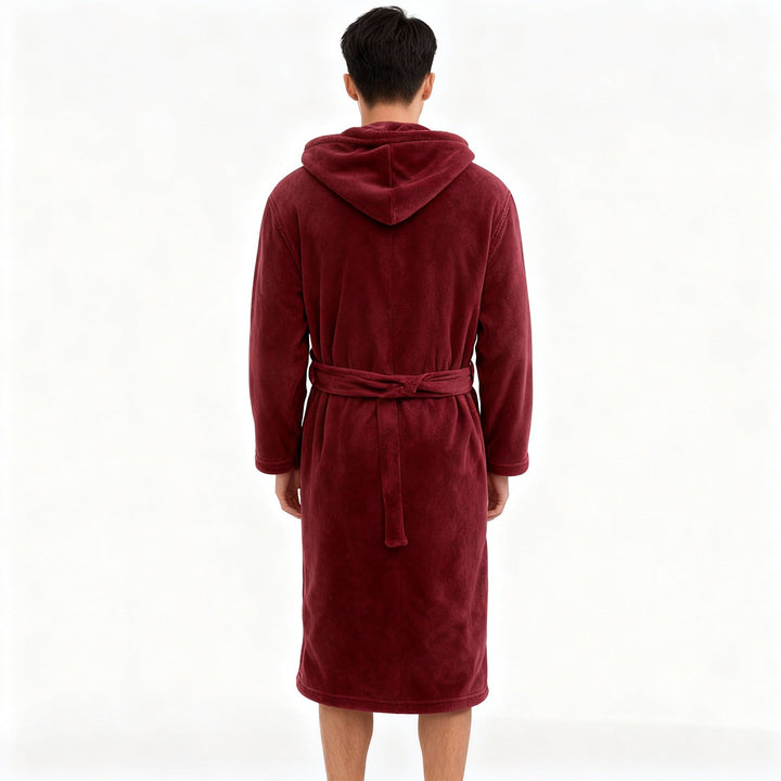 HoodedChill Heren Badjas met Capuchon | Premium Hoogwaardige Fleece Badjas voor Thermisch Comfort