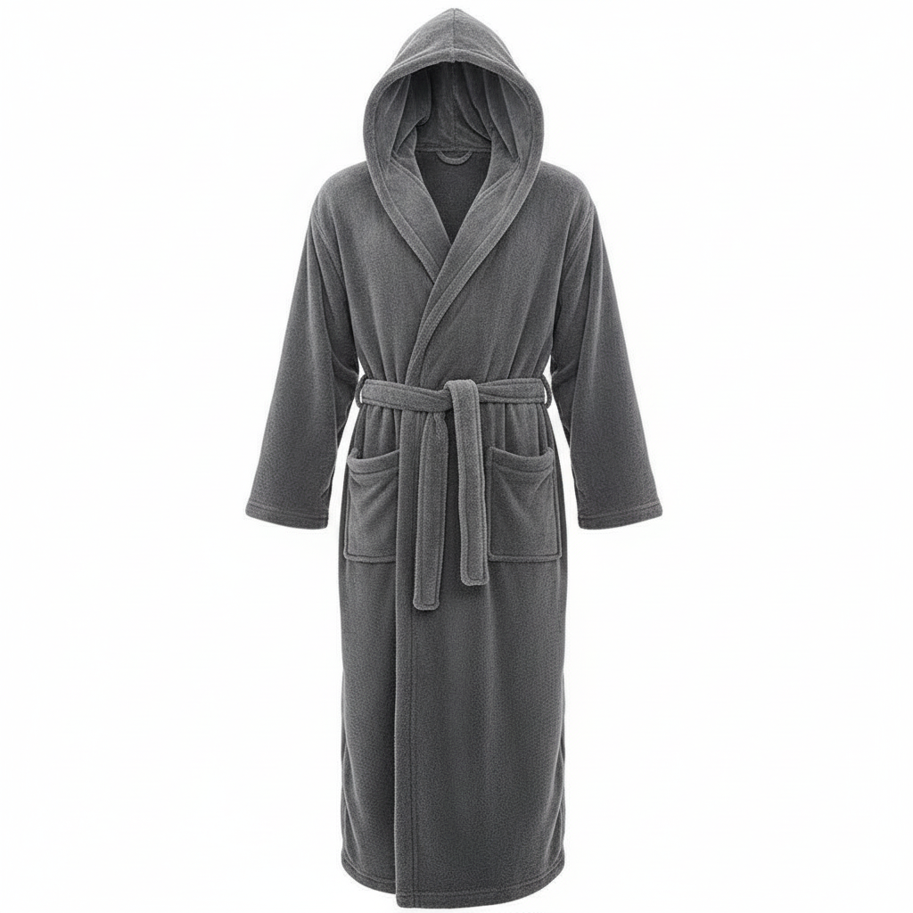 HoodedChill Heren Badjas met Capuchon | Premium Hoogwaardige Fleece Badjas voor Thermisch Comfort