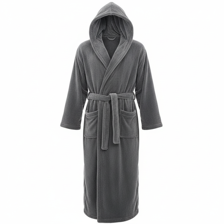 HoodedChill Heren Badjas met Capuchon | Premium Hoogwaardige Fleece Badjas voor Thermisch Comfort