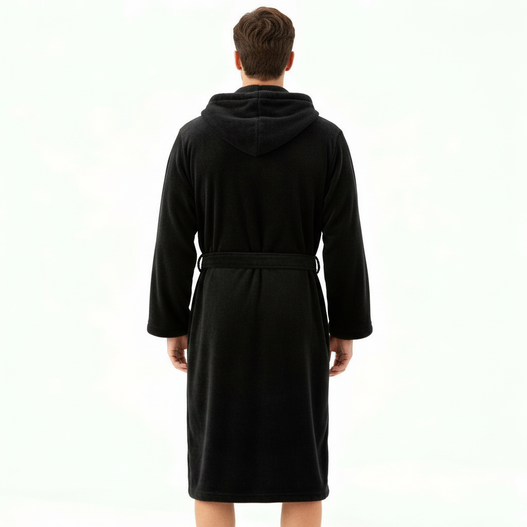 HoodedChill Heren Badjas met Capuchon | Premium Hoogwaardige Fleece Badjas voor Thermisch Comfort