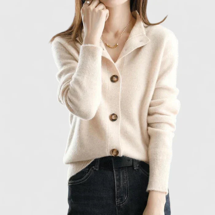 Adele | Verfijnde Kraag Cardigan