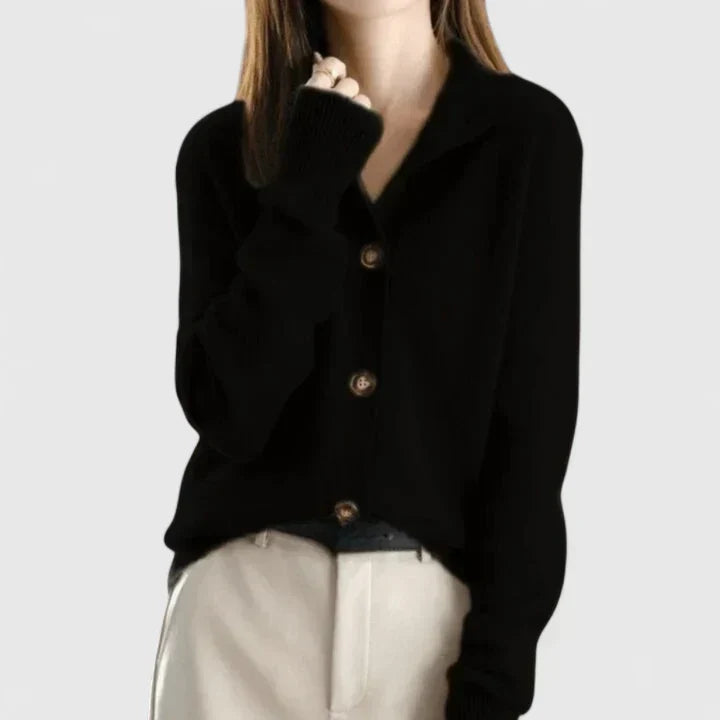 Adele | Verfijnde Kraag Cardigan