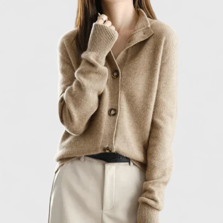 Adele | Verfijnde Kraag Cardigan