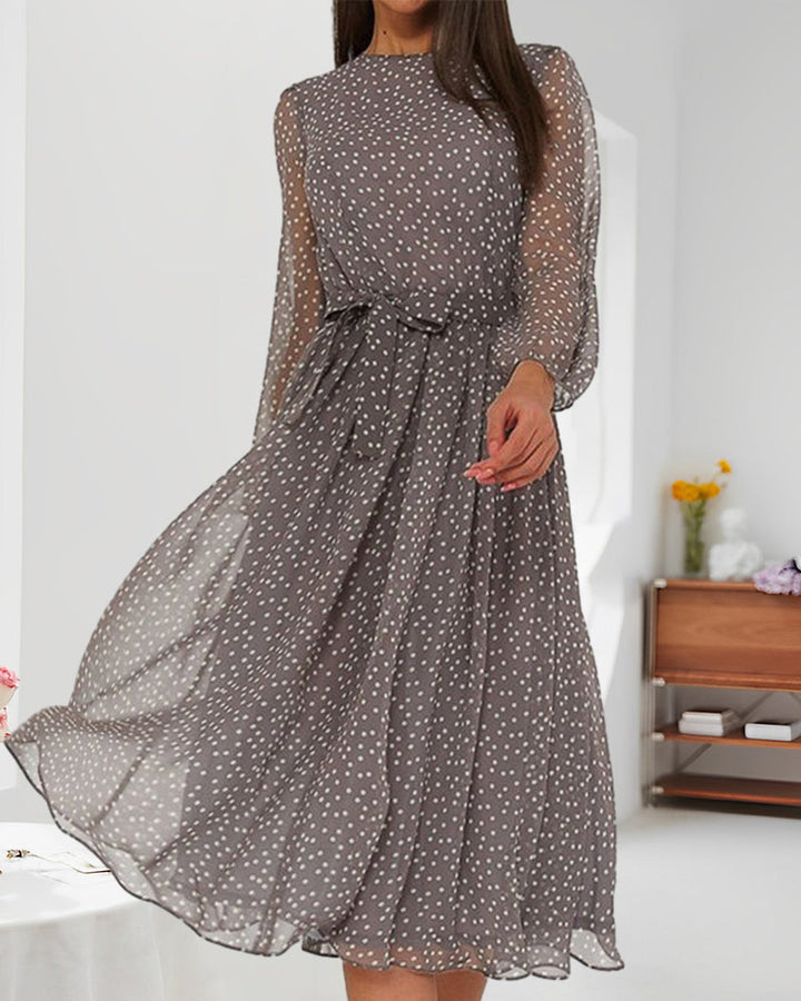 Isabelle | Elegante losse jurk met stippen