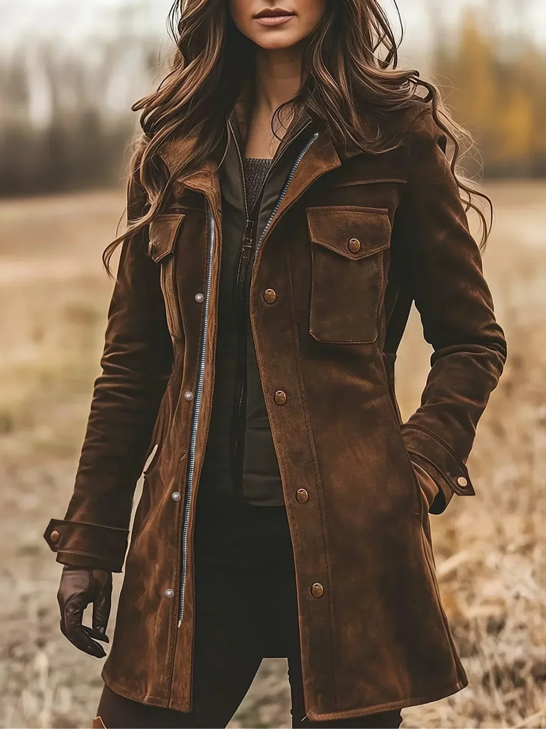 Iseult | Notch-Lapel Gracieus Gelaagd Jas