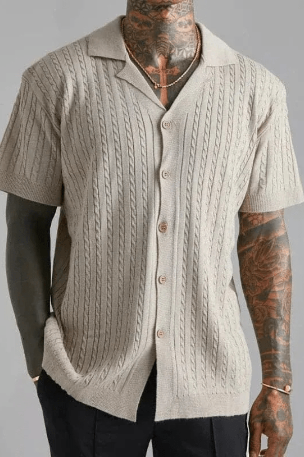 Jacquard | Top Heren Ronde Hals Zomer Casual