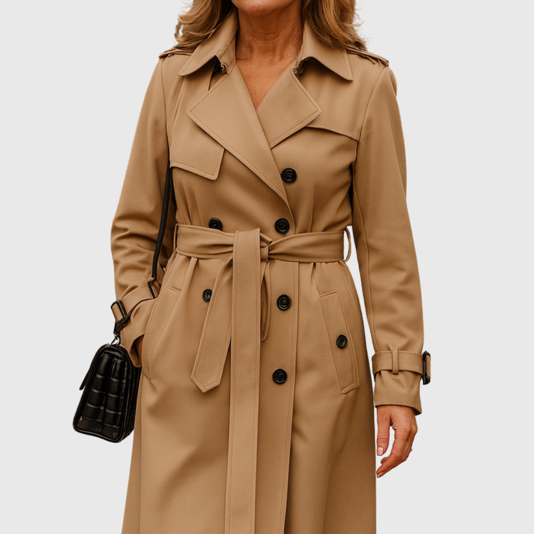 Jade | Gecincherde Tailored Verfijnde Trenchcoat