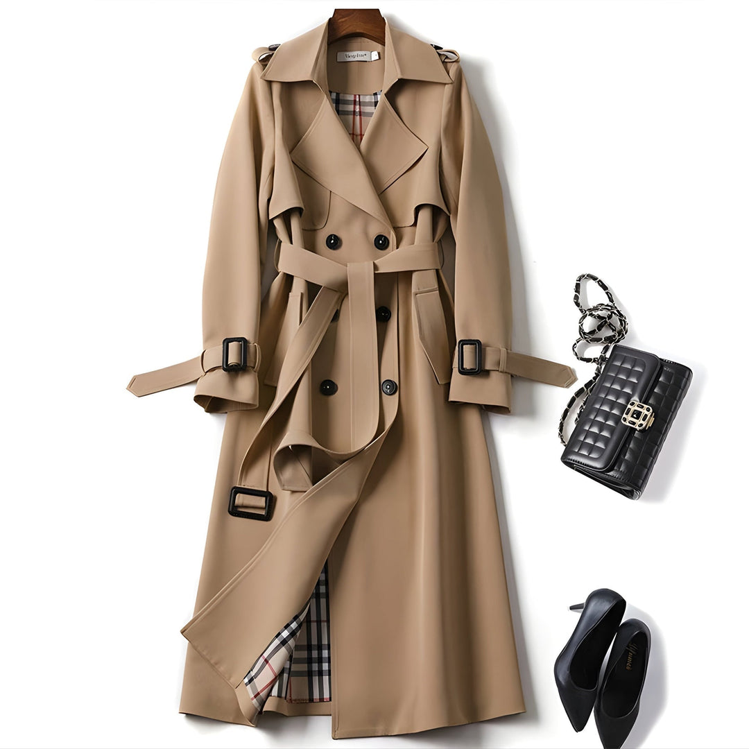 Jade | Gecincherde Tailored Verfijnde Trenchcoat