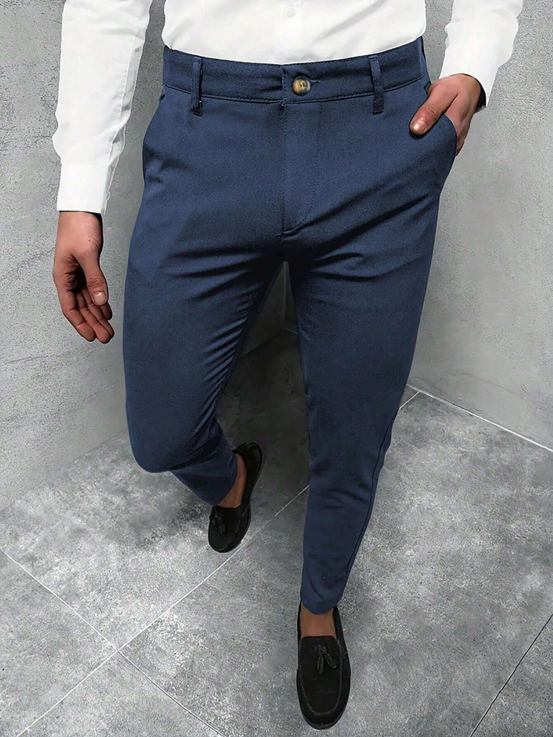 Jasper | Effenkleurige herenbroek voor casual zakenreizen