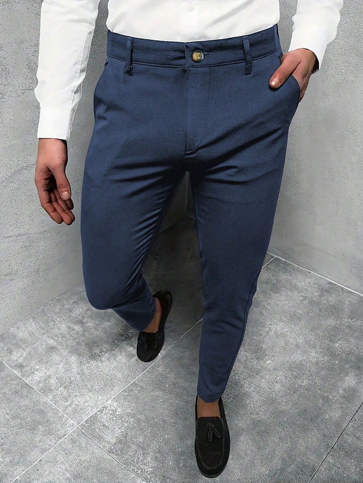 Jasper | Effenkleurige herenbroek voor casual zakenreizen