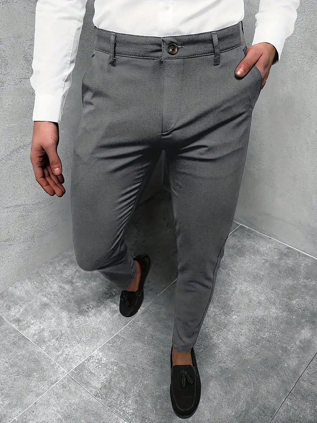 Jasper | Effenkleurige herenbroek voor casual zakenreizen