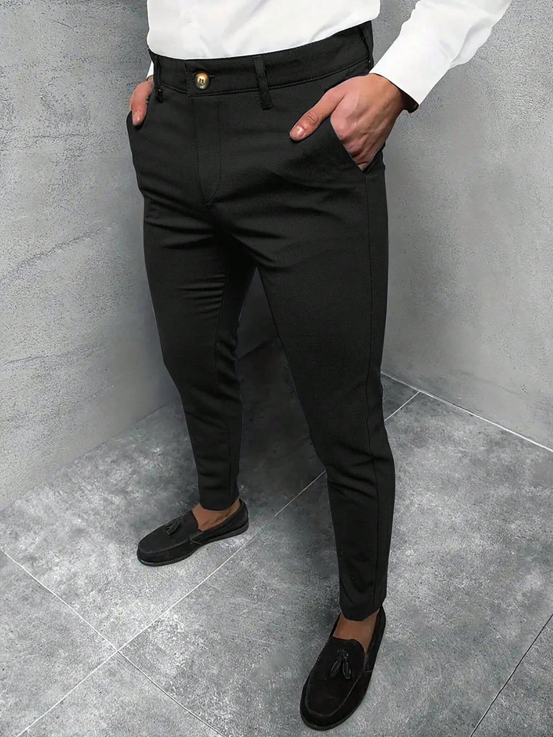 Jasper | Effenkleurige herenbroek voor casual zakenreizen