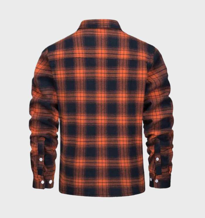 Jasper | Elegant heren flanellen jack in vintage stijl met fleece voering