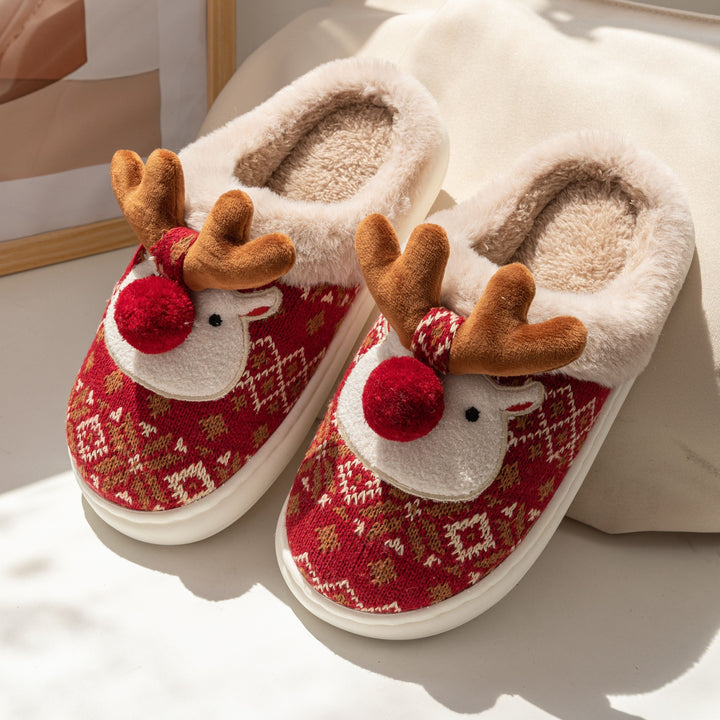 Jasper | Gezellige kerst rendier pluche sloffen
