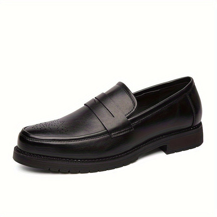 Jasper | Heren penny loaferschoenen met brogue details