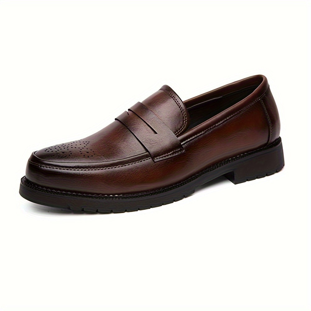 Jasper | Heren penny loaferschoenen met brogue details
