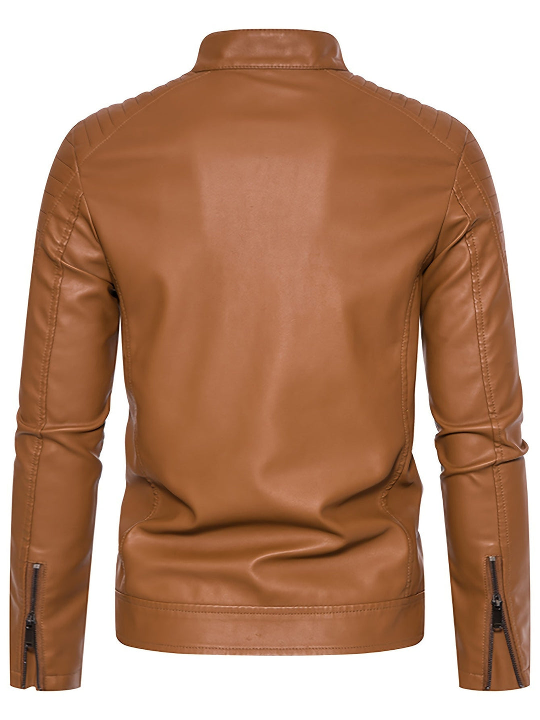 Jasper | Stoere PU leren herenjas met opstaande kraag