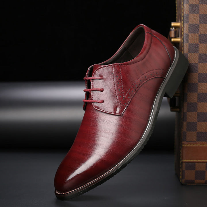 Jelle | Heren chique veterschoenen met brogue-details