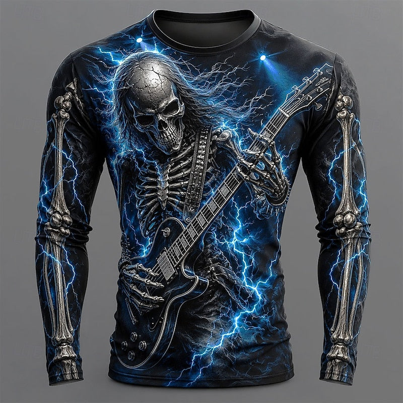 Ronan | Skelet Gitaar Halloween Lange Mouwen Shirt
