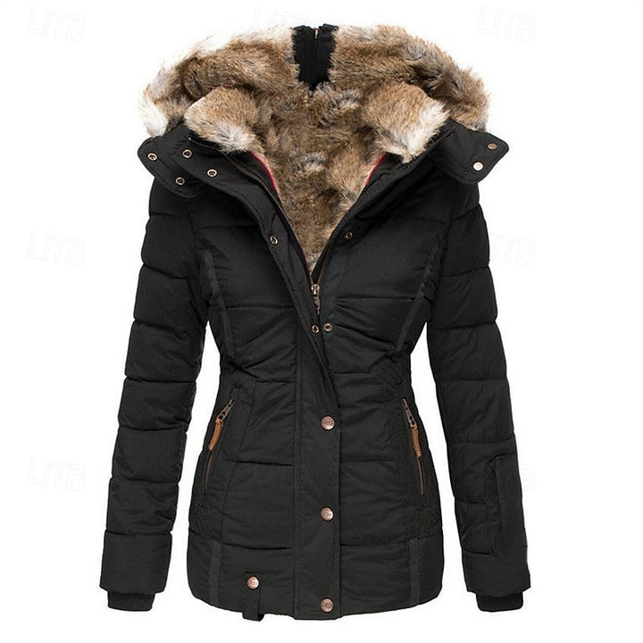 Gloria | Winterjas met bontafwerking en capuchon