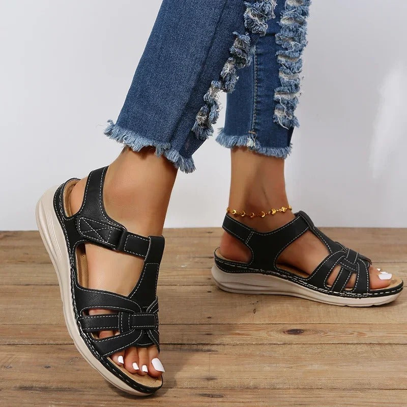 Julia | Comfortabele leren sandalen