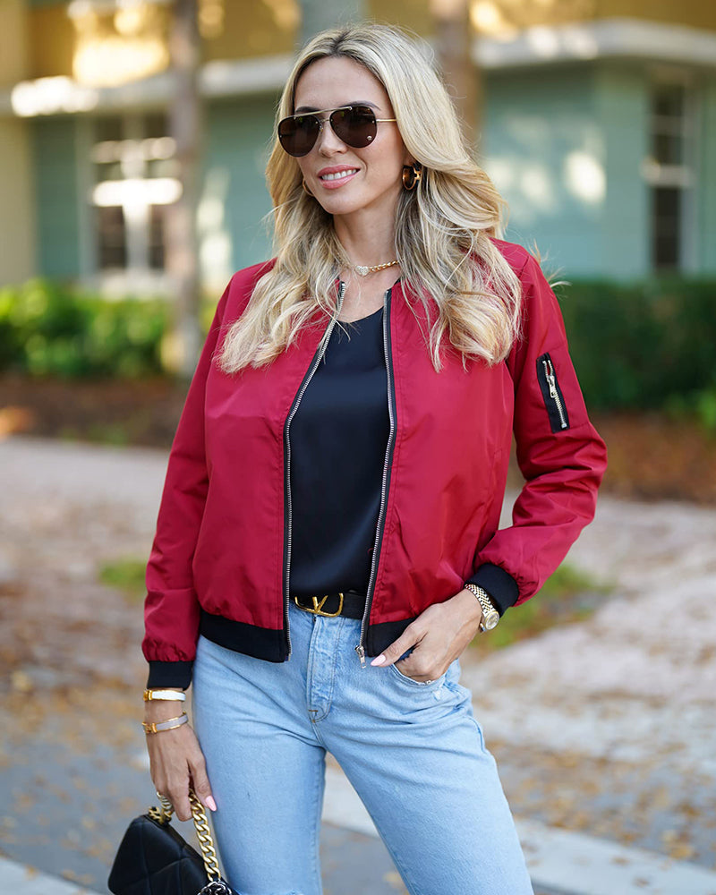 Karina | Stijlvolle streetwear dames-bomberjack met zakken