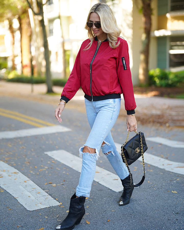 Karina | Stijlvolle streetwear dames-bomberjack met zakken