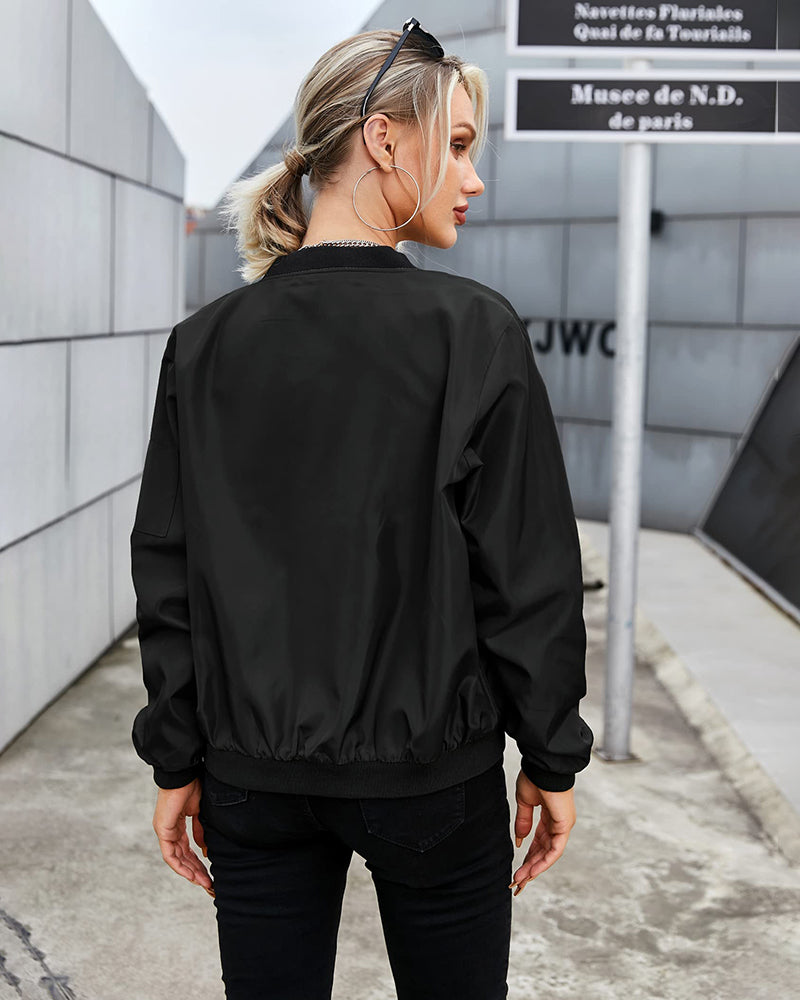 Karina | Stijlvolle streetwear dames-bomberjack met zakken