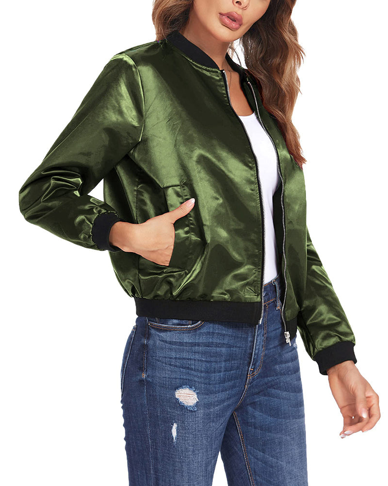 Karina | Stijlvolle streetwear dames-bomberjack met zakken