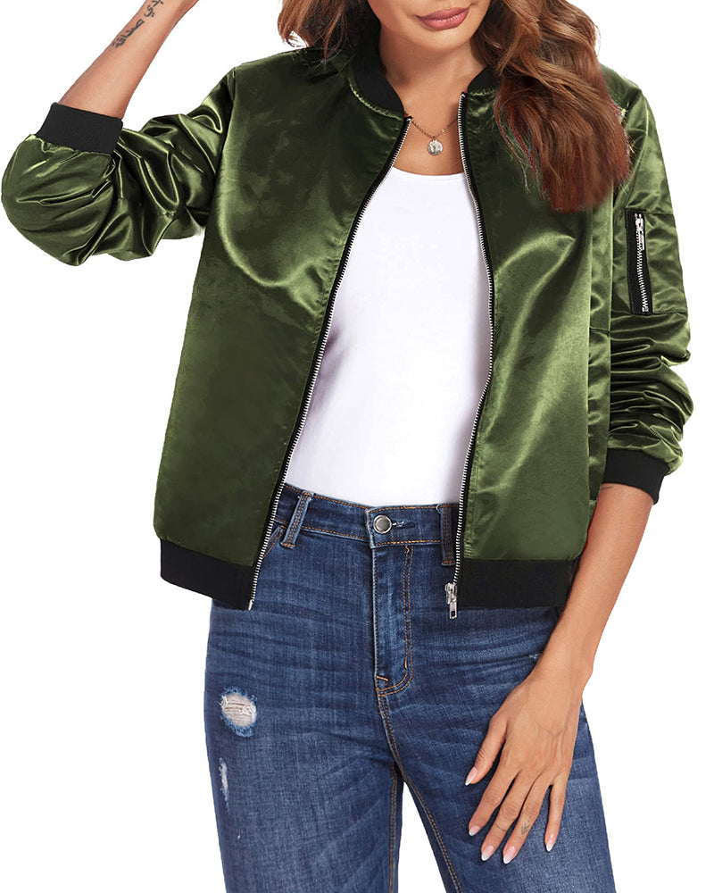 Karina | Stijlvolle streetwear dames-bomberjack met zakken